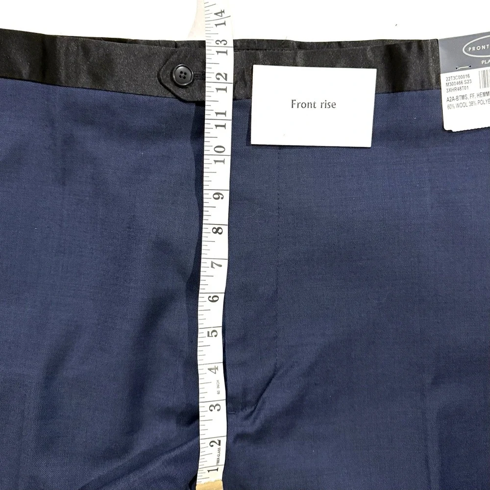 Pronto Uomo Platinum Modern Fit Suit Separates Tuxedo Pants 48Lx32W Wool Blend